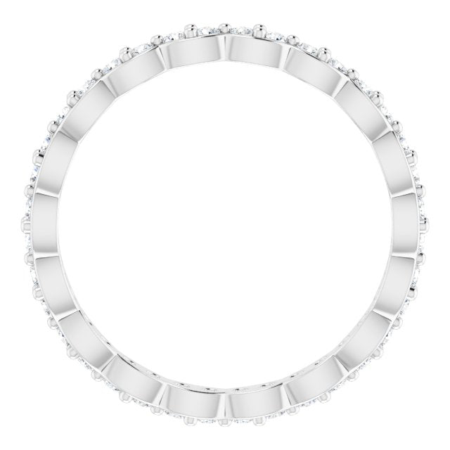 0.54 ct. Round Diamond Stackable Eternity Band-VIRABYANI